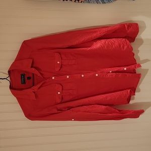 Express button up cotton/linen top, size XS